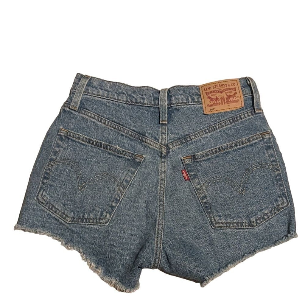 Levi's Vintage High-Waisted Denim Shorts Distressed Cut-offs Summer Festival