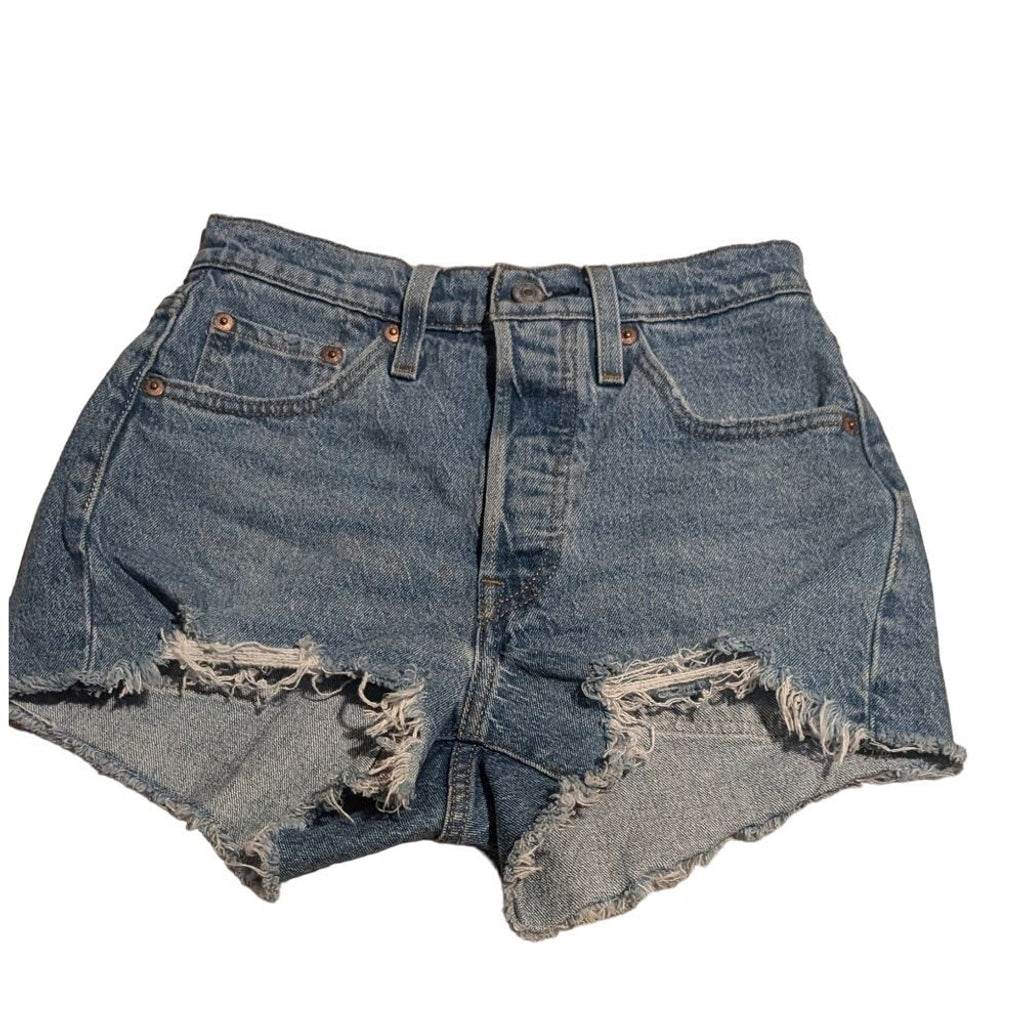 Levi's Vintage High-Waisted Denim Shorts Distressed Cut-offs Summer Festival