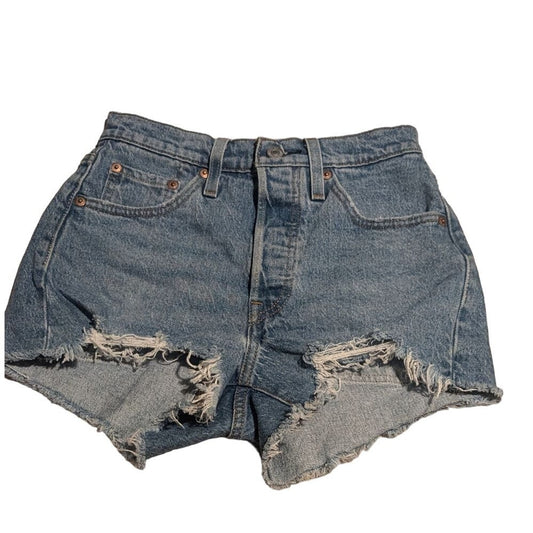 Levi's Vintage High-Waisted Denim Shorts Distressed Cut-offs Summer Festival