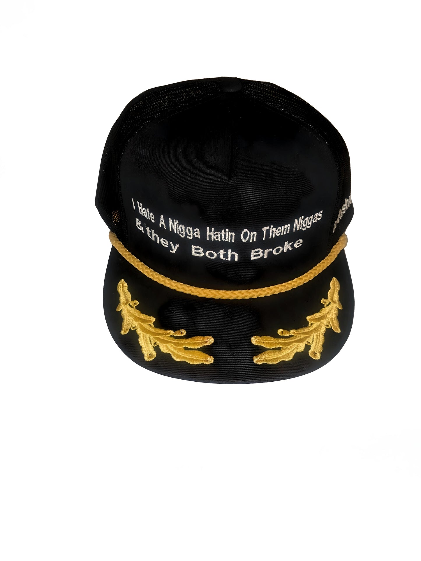 I hate a nigga hatin on them niggas and they both broke Trucker hat
